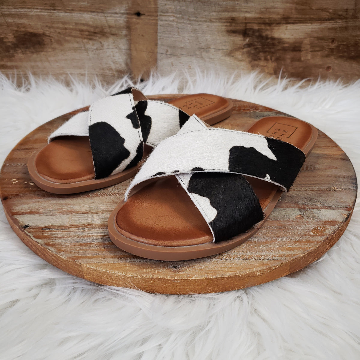 Criss cross slip on on sale sandals