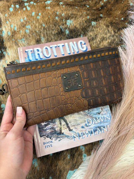 The Way There Croc Clutch Wallet