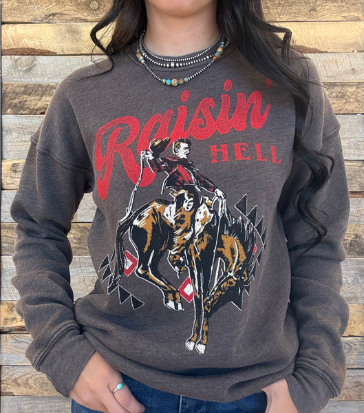 The Raisin' Hell Mineral Brown Sweatshirt