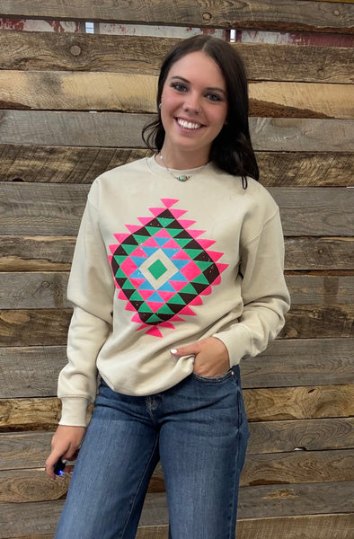 The Diamond Ways Aztec Bone Sweatshirt