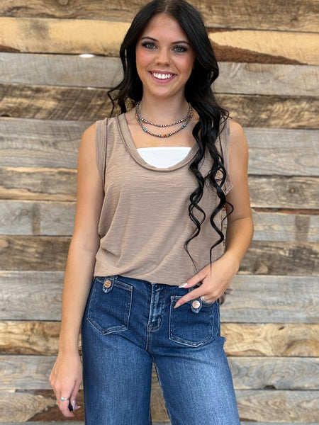 The New Way Ash Mocha Tank Top