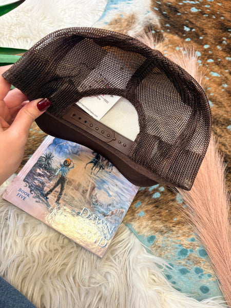 The Turquoise Concho Brown Cap