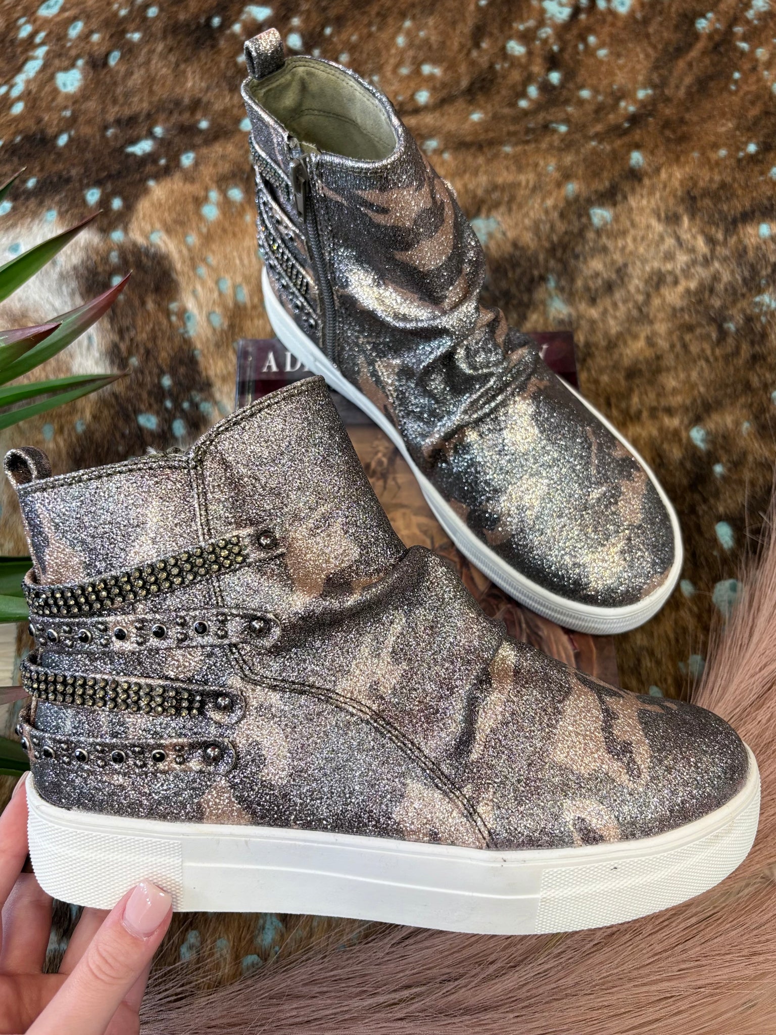 The Camo Glitter Sneakers