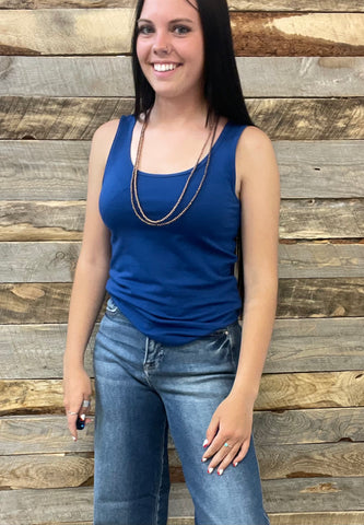 The Take It Basic Light Navy Tank Top