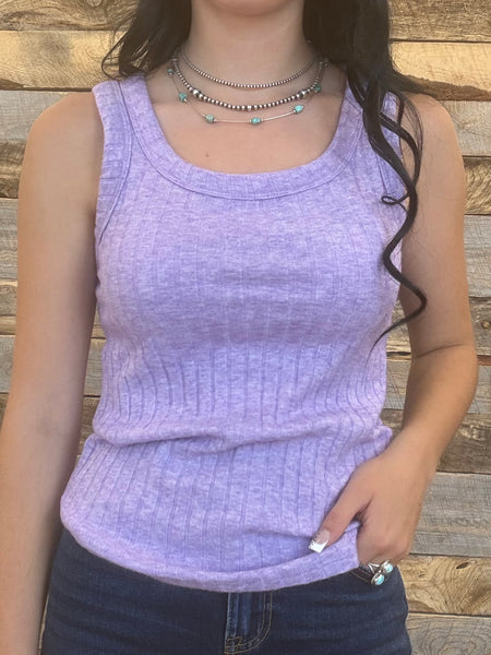 The Talk To Us Lavender Tank Top