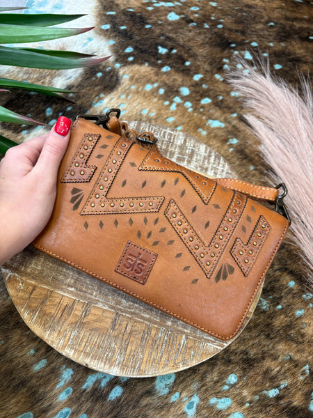 The Way Far Leather Famous Evie Organizer Wallet Crossbody Purse