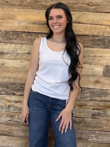 The Take It Basic White Tank Top