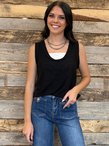 The New Way Black Tank Top