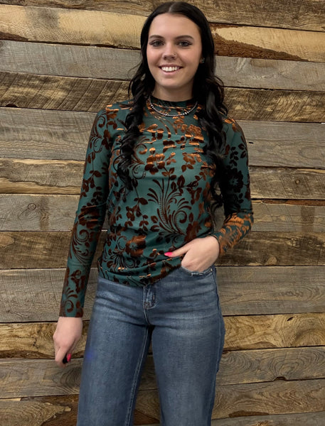 The Today Turquoise Mesh Top