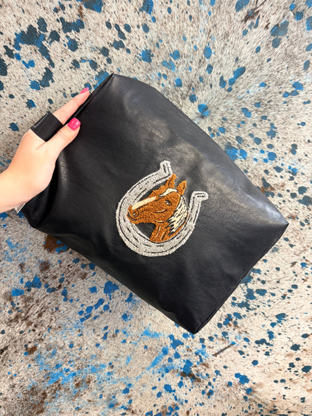 The Black Pack Mule Traveler Pouch Bag