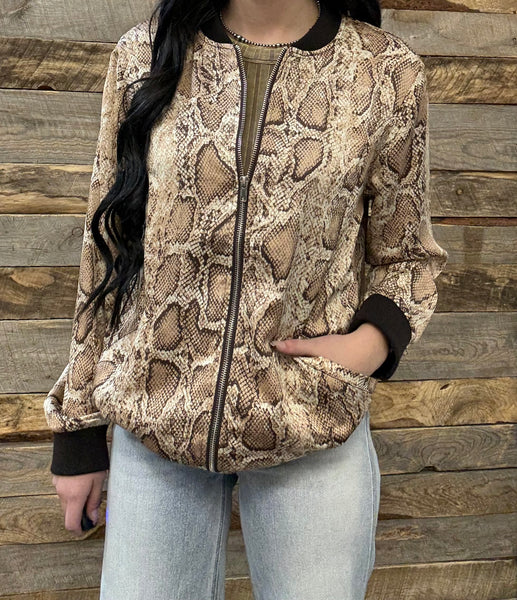 The Respect This Bomber Python Jacket