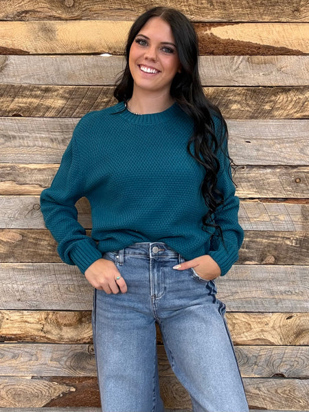 The I Went Teal Sweater