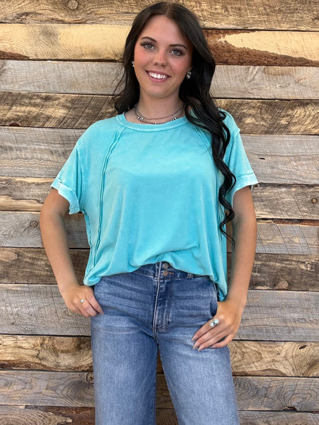 The Way To Be Teal Blue Top