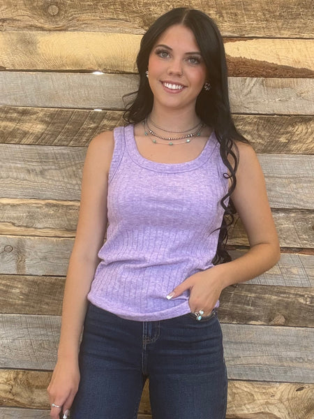 The Talk To Us Lavender Tank Top
