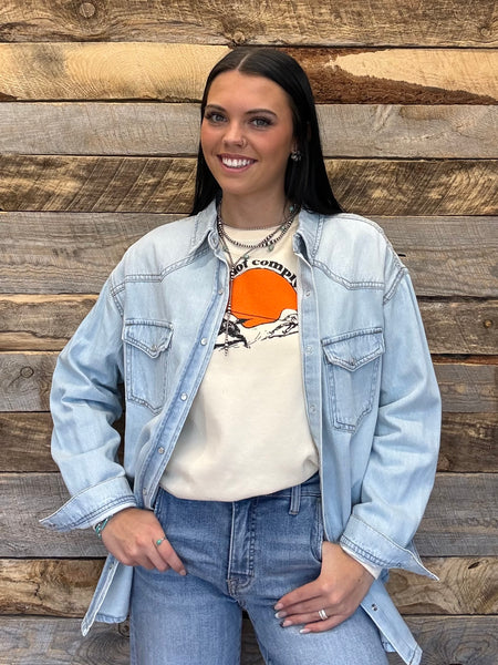 The Take A Stand Relaxed Fit Denim Top Jacket
