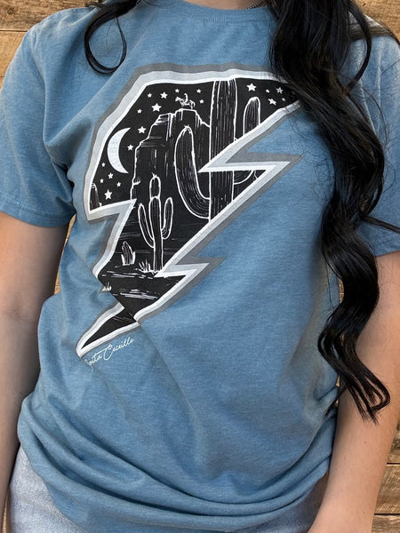 The Desert Lightening Light Blue Tee