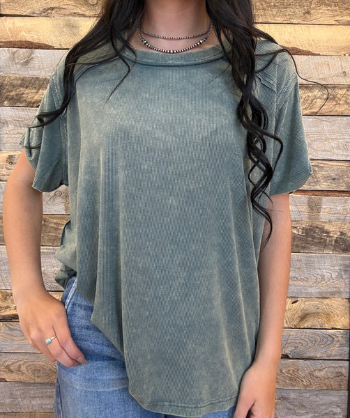 The Way To Be Cactus Green Top