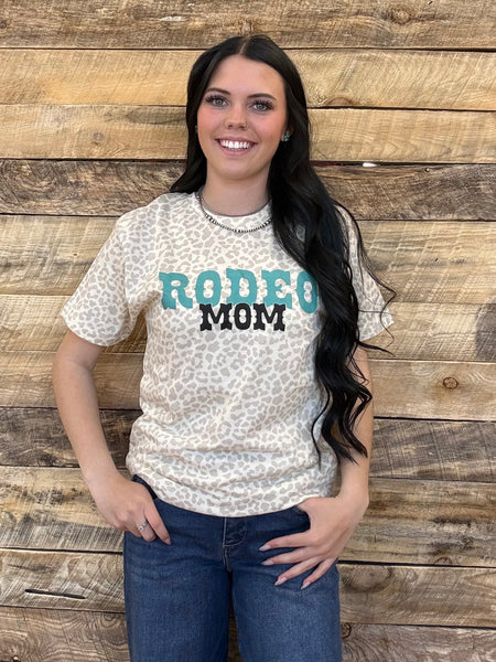 The Rodeo Mom Leopard Cream Tee