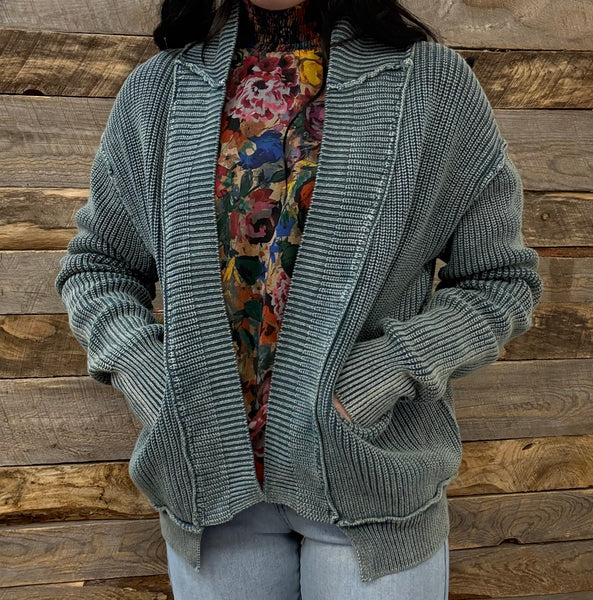 The Way There Ash Jade Sweater Cardigan