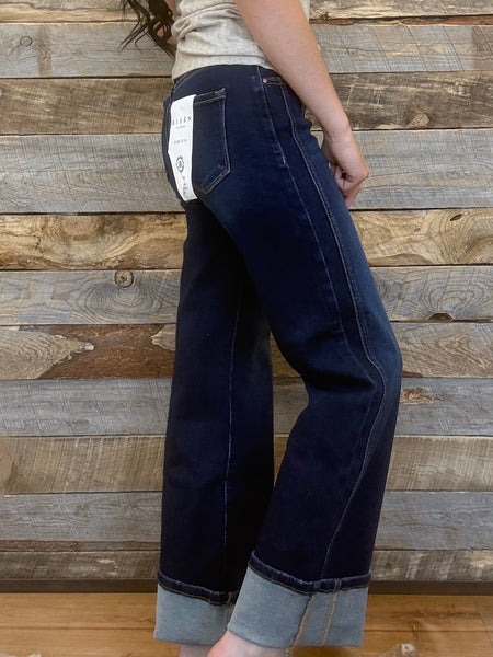 The Carol Mid Rise Ankle Straight Jeans