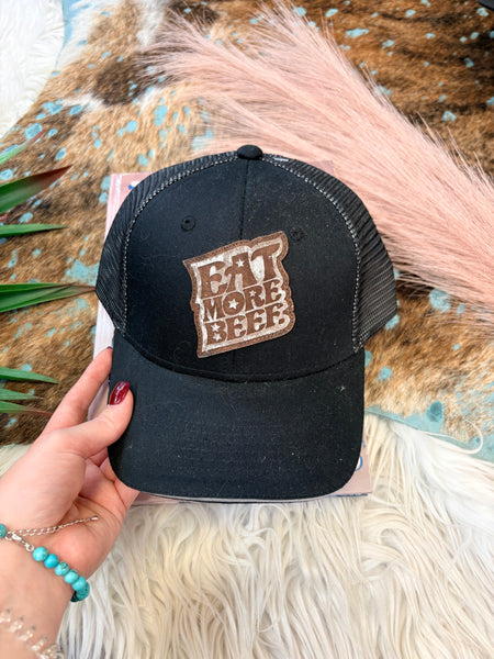 The Eat More Beef Black Cap