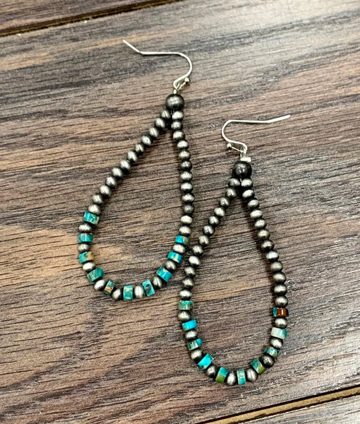 The Tuesday Dance Navajo Pearl Gemstone Turquoise Earrings