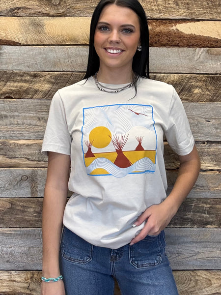 The Teepee Desert Day Cream Tee