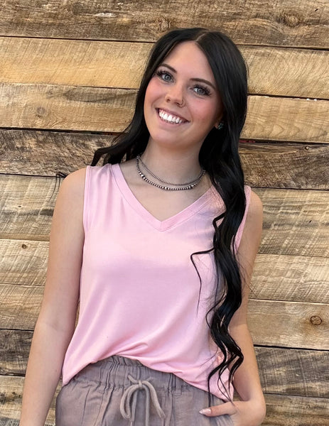 The First Day Dusty Pink Tank Top