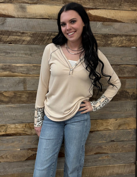 The Nothing Crazy Taupe Top