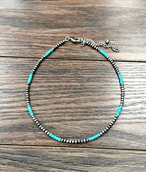 The Start Here Turquoise and Silver Necklace