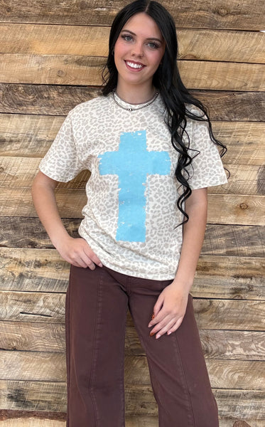 The Cross Leopard Cream Tee