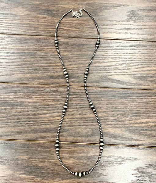 The Don't Give In Navajo Pearl Silver Necklace