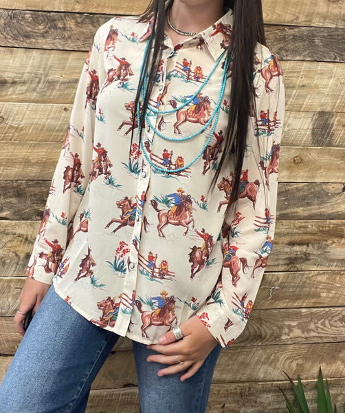 The Come On Cowboy Top Cardigan