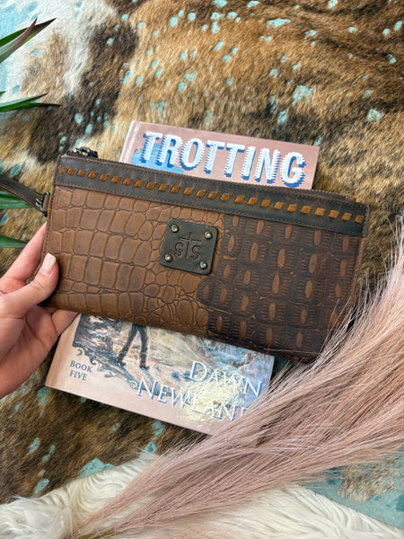 The Way There Croc Clutch Wallet