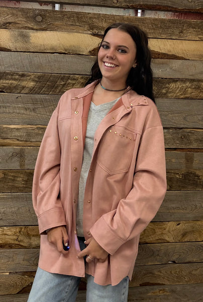 The Head There Dusty Rose Cardigan Jacket