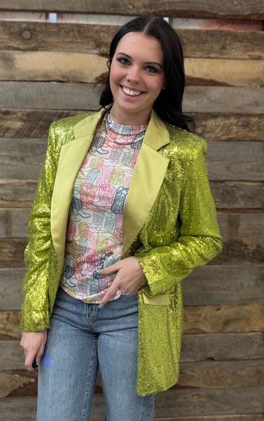 The Green Sequins Blazer