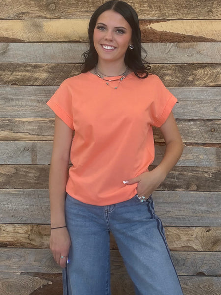 The Take It Basic Coral Top