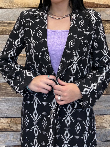 The Aztec Black Blazer