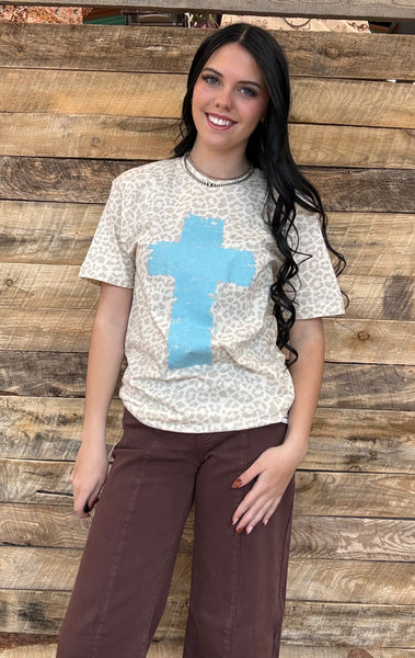 The Cross Leopard Cream Tee