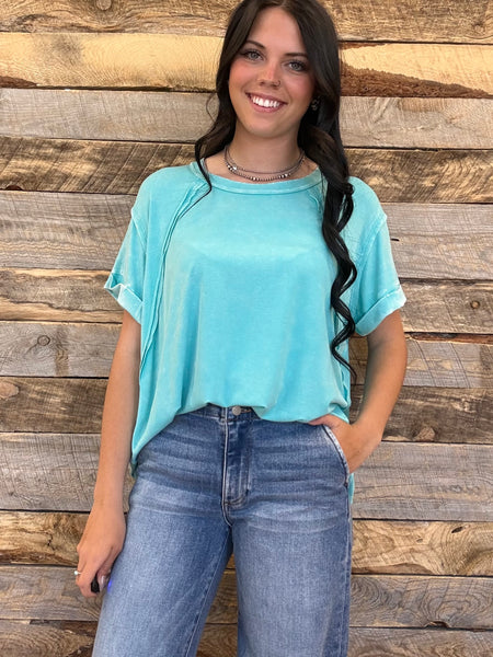 The Way To Be Teal Blue Top
