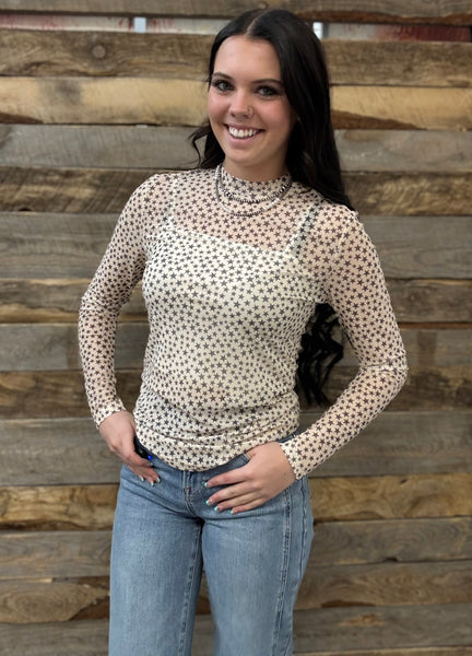 The Tiny Stars Mesh Top