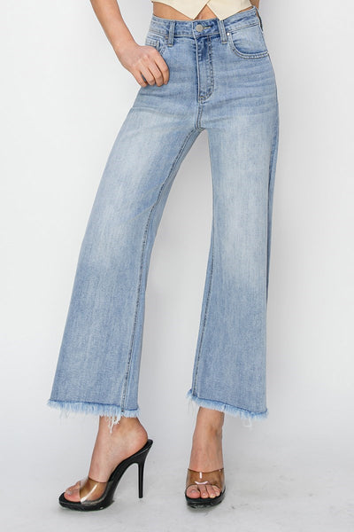The Karla High Rise Wide Leg Crop Hem Jeans