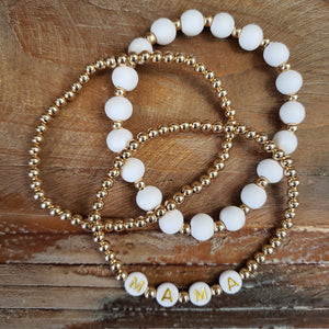 The Mama Gold Stretch Bracelet Set