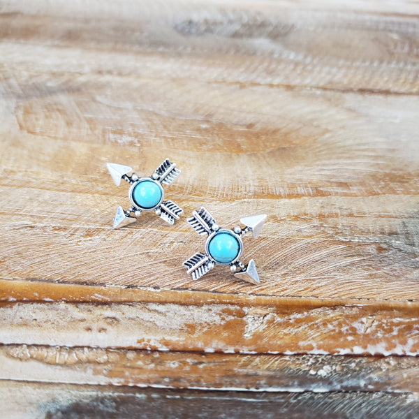 The Arrows and Turquoise Earrings