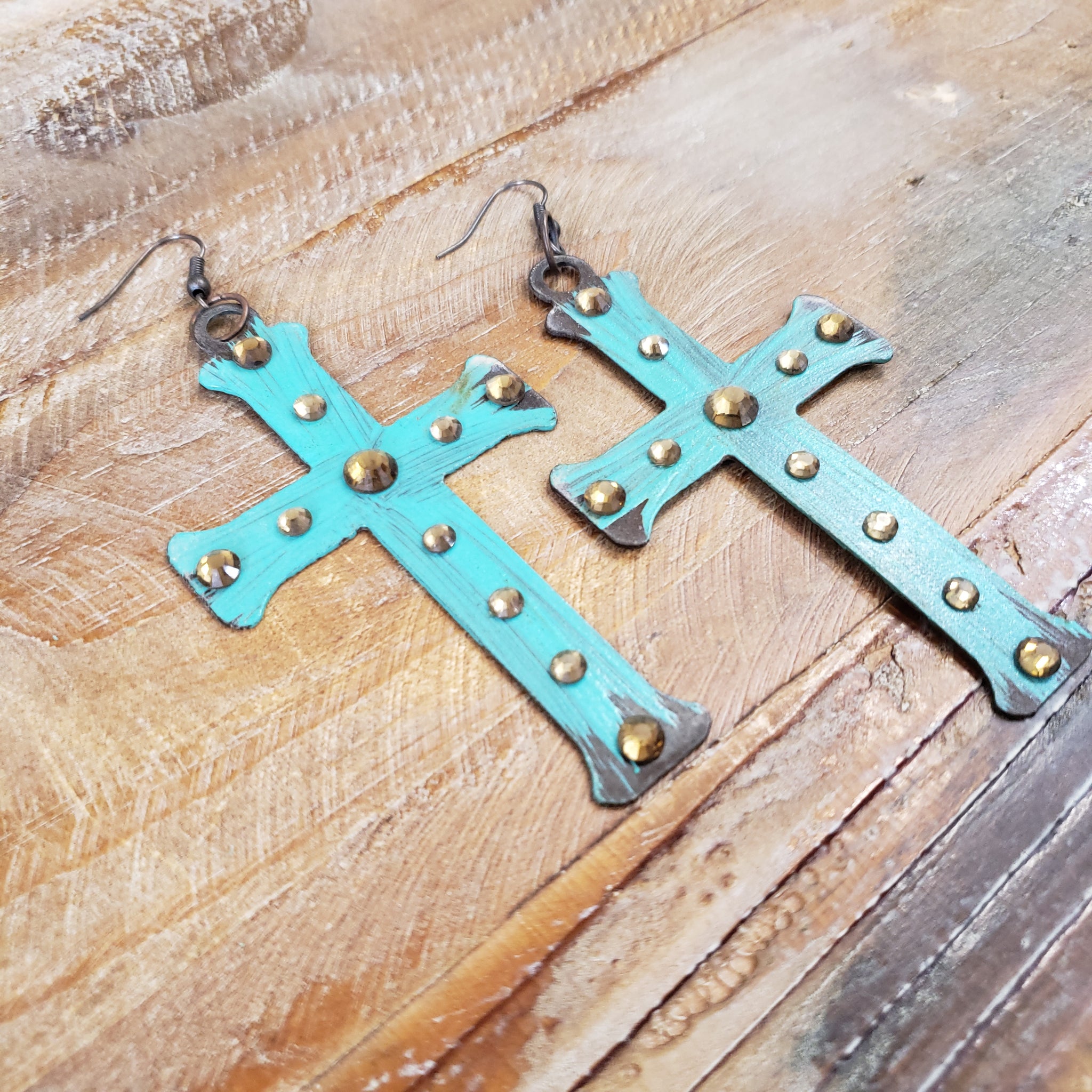 I Need It Painted Cross Earrings