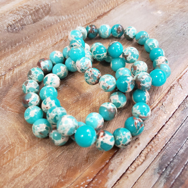 The Minty Earthy Stretch Bracelet