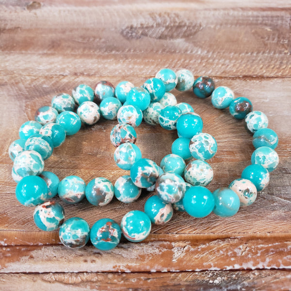The Minty Earthy Stretch Bracelet