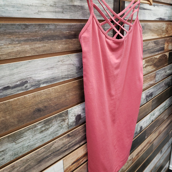 The Strappy Cami Rose Tank Top