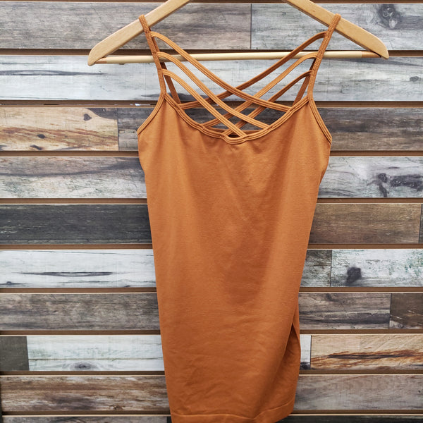The Strappy Cami Almond Tank Top