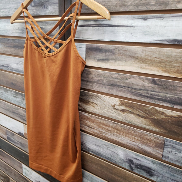 The Strappy Cami Almond Tank Top